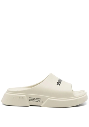 Neighborhood x Paes logo-print slides - Grey