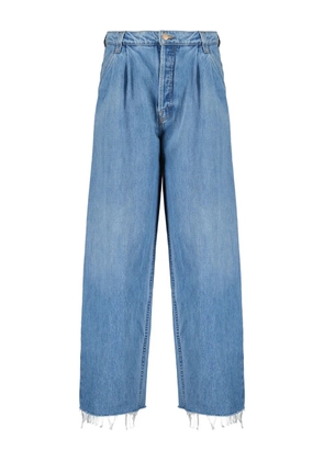 MOTHER double pleat frayed jeans - Blue