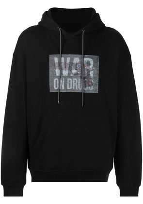 Mostly Heard Rarely Seen graphic-print jersey hoodie - Black