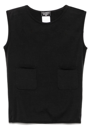 CHANEL Pre-Owned 1998 Sleeveless Top - Black