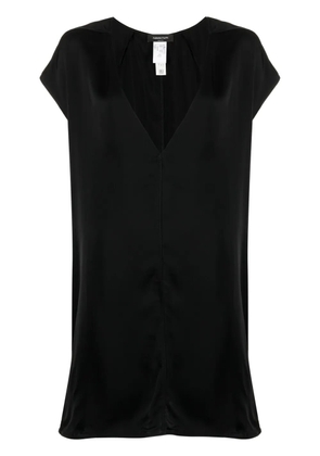 Fabiana Filippi plunging V-neck shift minidress - Black
