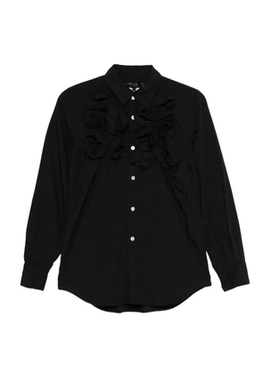 Comme Des Garçons floral-appliqué shirt - Black