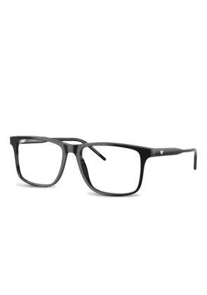 Emporio Armani rectangle-frame logo-detail glasses - Black