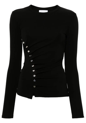 Rabanne drapé jersey top - Black