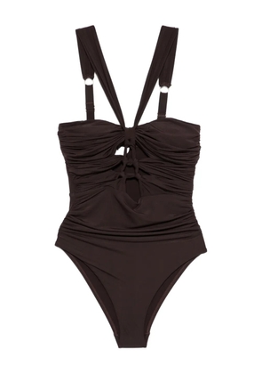 ZIMMERMANN ring detail swimsuit - Brown