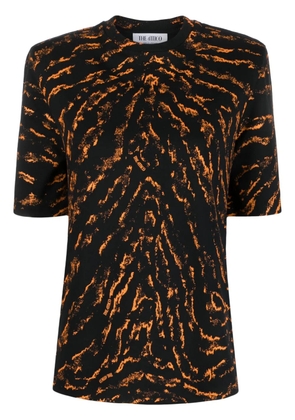 The Attico abstract-pattern T-shirt - Black