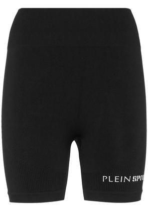Plein Sport logo-print cycling shorts - Black