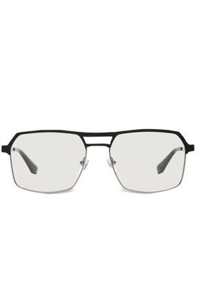 Xavier Garcia Design Claude geometric-frame glasses - Black