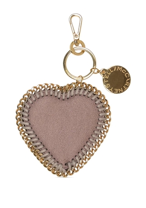 Stella McCartney chain-trim heart-motif keyring - Neutrals