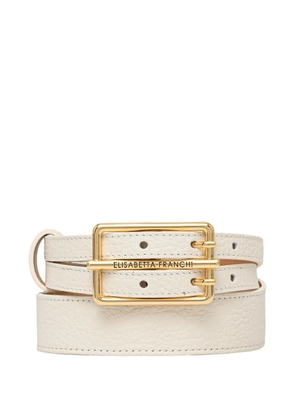 Elisabetta Franchi logo-engraved belt - Neutrals