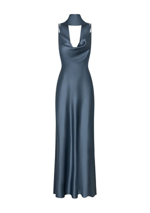 Nicholas cowl-neck maxi dress - Blue