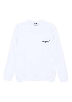 MSGM logo-embroidered sweatshirt - White
