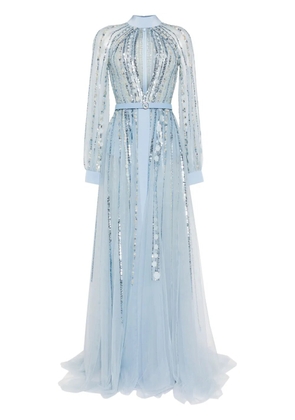 Saiid Kobeisy embroidered dress - Blue