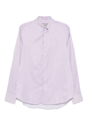 Canali striped cotton shirt - White