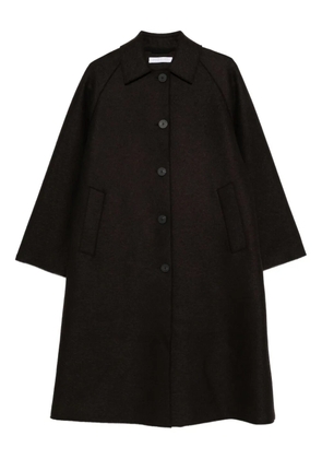 Harris Wharf London Balmacaan button-front raglan-sleeve coat - Brown