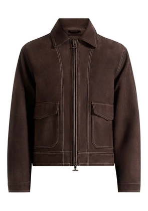 Manière De Voir Vince contrast-stitch jacket - Brown