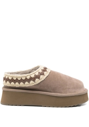 Mou 50mm slip-on platform slippers - Neutrals