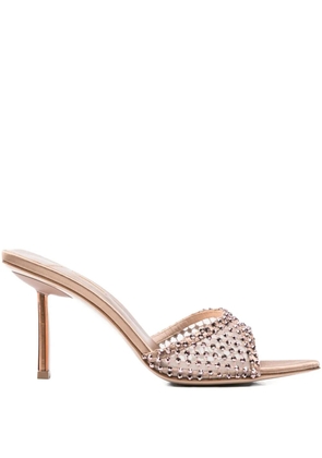 Le Silla 80mm embellished pointed-toe heeled sandals - Neutrals