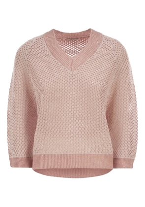 Peserico V-neck sweater - Pink