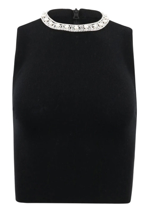 alice + olivia Amity pearl-embellished top - Black