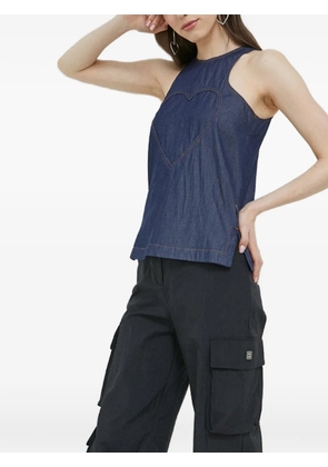 Love Moschino heart-motif top - Blue