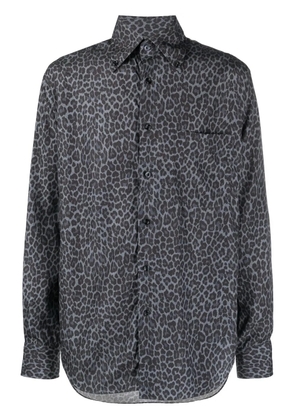 TOM FORD leopard-print long-sleeve shirt - Grey