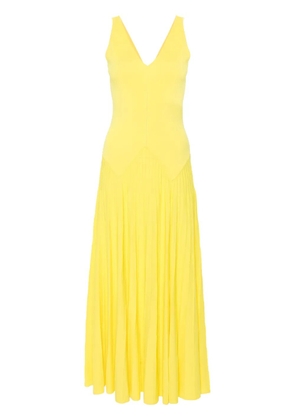 TWINSET knitted pleated maxi dress - Yellow