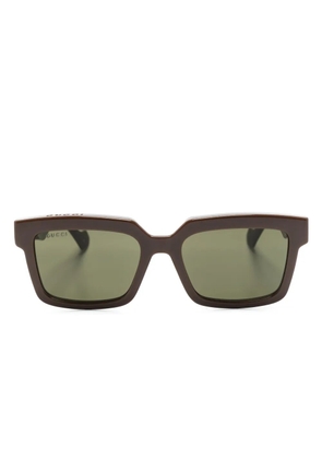 Gucci Eyewear detachable-lenses square-frame sunglasses - Brown