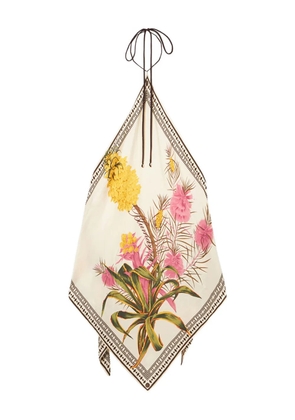 Blumarine floral-print top - Neutrals