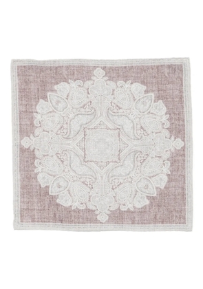 Eleventy paisley-pattern pocket square - Red
