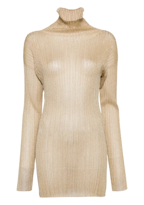 Fabiana Filippi lurex-detail sheer jumper - Gold
