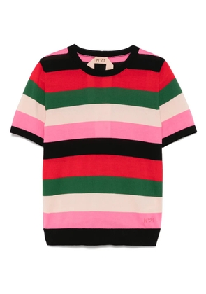 Nº21 striped T-shirt - Black