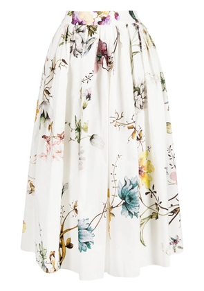 ERDEM Ferro Laurenson floral-print skirt - White