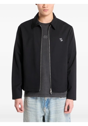 Filling Pieces twill embroidered coach jacket - Black