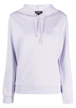 A.P.C. Item cotton hoodie - Purple