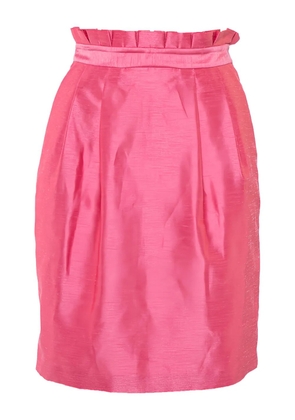 alice + olivia pleat-detail midi skirt - Pink