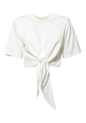 Nineminutes tie-front short-sleeve T-shirt - White