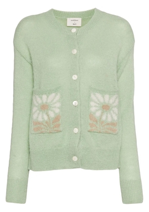 Onefifteen flower-patterned cardigan - Green