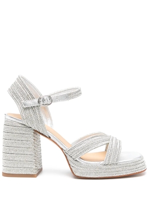 Castañer 100mm Valle sandals - Silver