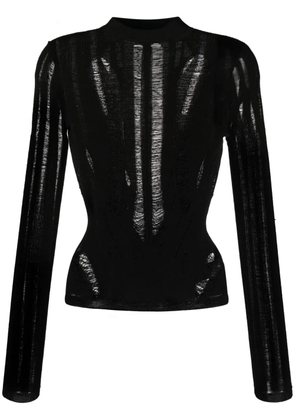 MISBHV distressed knitted jumper - Black