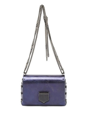 Jimmy Choo Pre-Owned metallic leather shoulder bag - Blue