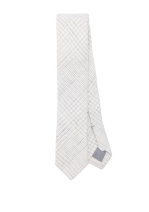 Eleventy checked tie - Grey