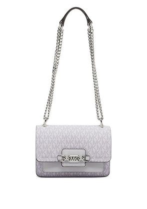 Michael Kors monogram-pattern flap cross body bag - Purple