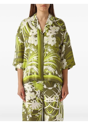 Max Mara floral-print shirt - Green