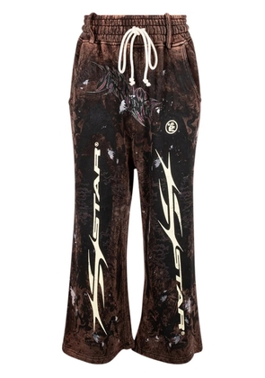 HELLSTAR Graffiti 'Brown' track pants