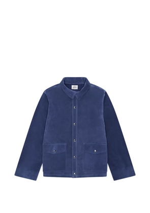 Fortela patch pocket leather jacket - Blue