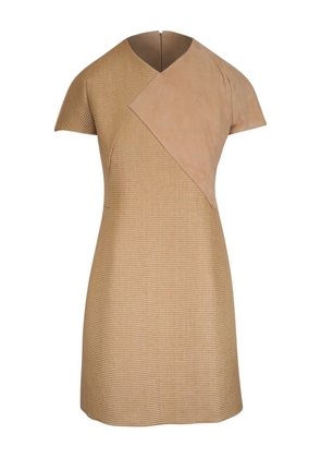 Akris asymmetric-panel minidress - Neutrals