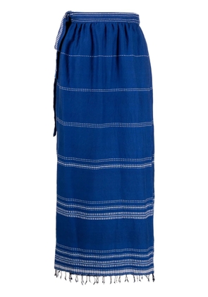 lemlem Inku cotton wrap skirt - Blue