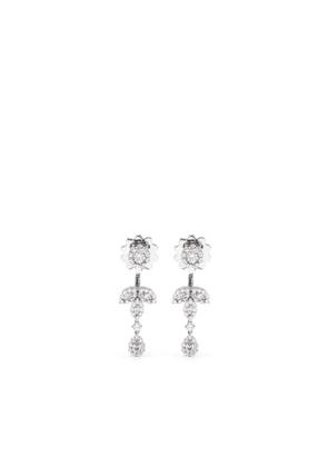 Yeprem 18kt white gold diamond drop earrings - Silver