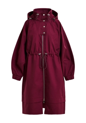 Essentiel Antwerp balloon-sleeve drawstring raincoat - Red